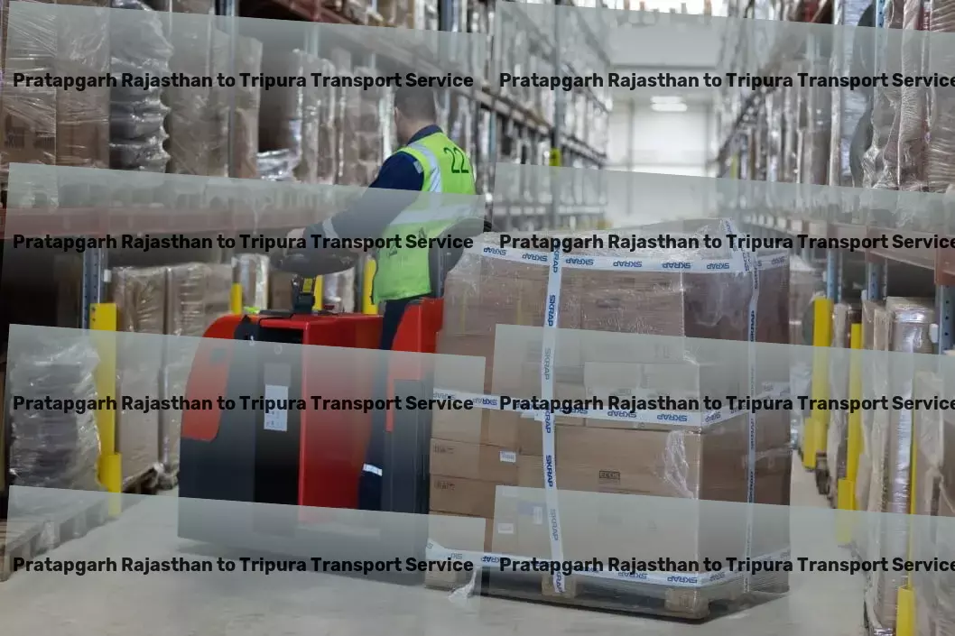 Pratapgarh Rajasthan to Tripura Transport The cornerstone of reliable transporting services in India. - Door-to-door goods shipment