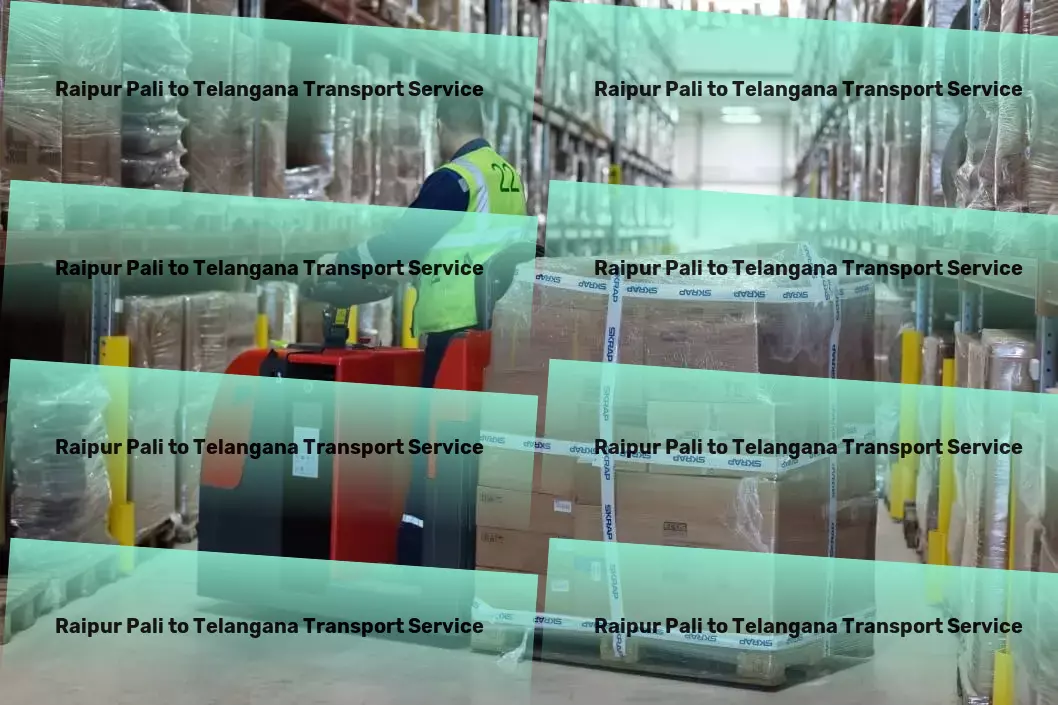 Raipur Pali to Telangana Transport Transport delivery services