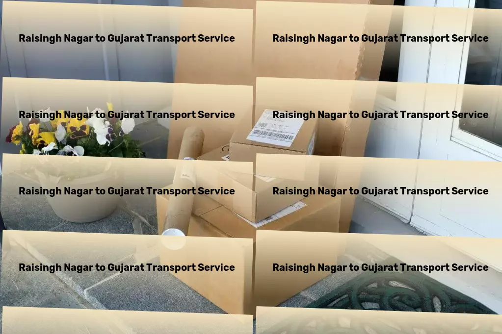 Raisingh Nagar to Gujarat Transport Household item courier